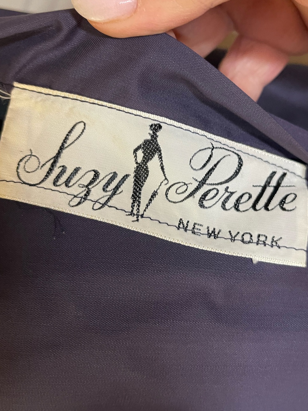 Vintage 1950’s/1960’s Suzy Perette Navy Sleeveless Pleated Midi Dress Sz 10 - Picture 7 of 8